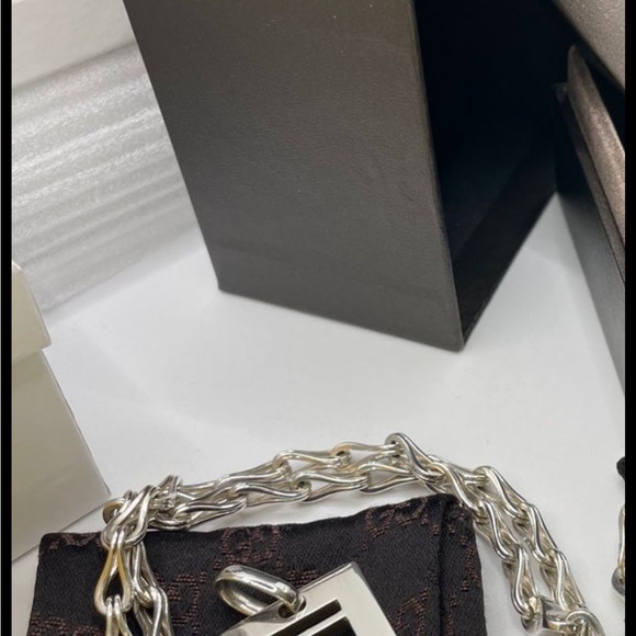Authentic Gucci 5.5 mm wide vintage sterling silver chain +pendant unisex - Picture 9 of 15